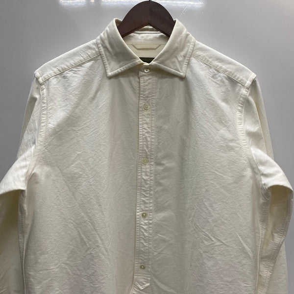 【曜日割引対象外】 ナイジェルケーボン Nigel Cabourn ブリティッシュオフィサーズシャツ 8046-00-10000 長袖シャツ ホワイト 50サイズ 201MT-4463 VB