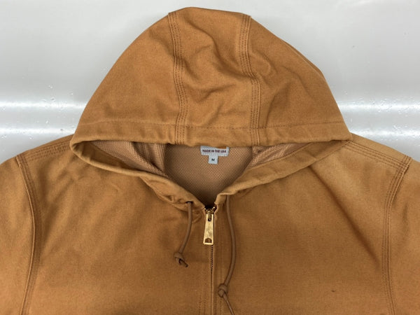 カーハート Carhartt ACTIVE JACKET アクティブジャケット ジップアップ フーディ ダック地 キャメル アウター 茶 J131-BRN ジャケット ロゴ ブラウン Mサイズ 104MT-1861