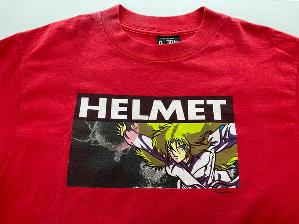 バンドTシャツ BAND-T 90's HELMET ヘルメット birdhouse projects バードハウスプロジェクト バンT GIANT TULTEX 赤 Tシャツ プリント レッド Lサイズ 104MT-418