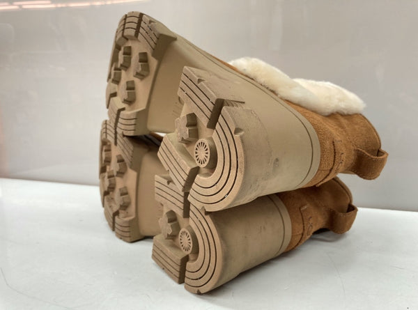 アグ UGG Brooklyn Sunburst ブルックリン サンバースト Boots 厚底 ヒール スエード ファー ムートン BROWN 茶色 1145710 レディース靴 ブーツ ムートンブーツ ブラウン 25cm 104S-702
