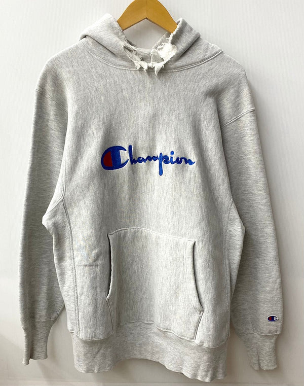 【曜日割引対象外】　チャンピオン Champion 90S 90年代前期 リバースウィーブ  REVERSE WEAVE USA製 パーカ ロゴ グレー Lサイズ 201MT-2173