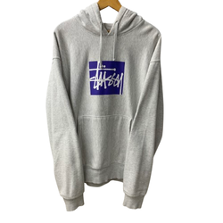 ステューシー STUSSY STOCK BOX Hoodie パーカ グレー XLサイズ 201MT-3892