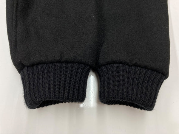 マシス MASSES 22AW MELTON ZIP JKT メルトン ジップアップ フロントジップ ハイネック WOOL ウール 毛 ワッペン 日本製 BLACK 黒 ジャケット ロゴ ブラック Mサイズ 104MT-1952