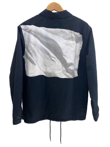 ナイキ NIKE ×PATTA パタ Coach Jacket コーチジャケット 裏ボア ロゴプリント 紺 AH6488-476 ジャケット ネイビー Sサイズ 101MT-4383
