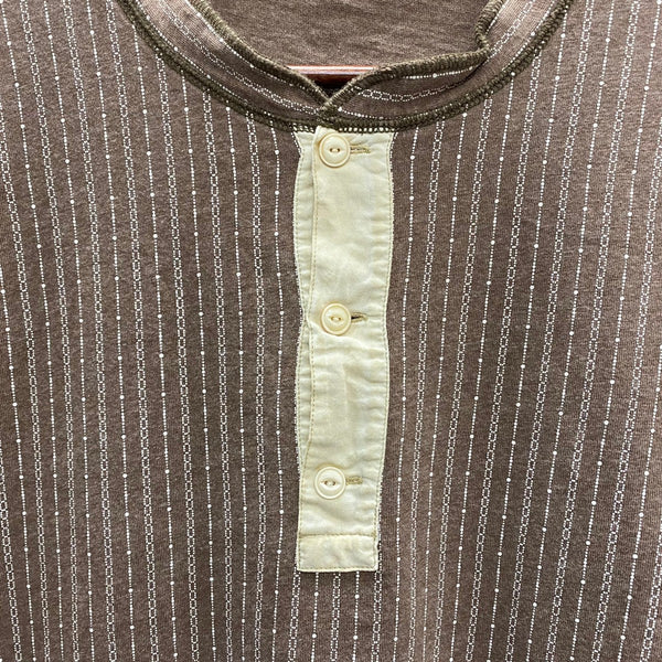 【曜日割引対象外】 ダブルアールエル RRL L/S STRIPE HENLEYNECK TSHIRTS 長袖カットソー ベージュ 201MT-3678 VB