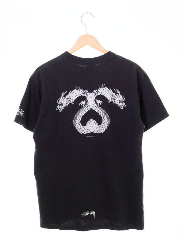 ステューシー STUSSY 00’s STUSSY× サムライチャンプルー コラボ限定Tシャツ ドラゴン 龍 Tシャツ ブラック Mサイズ 103MT-921