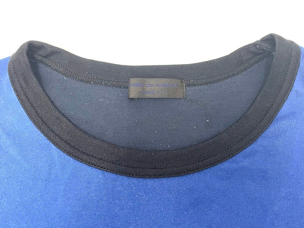 コムデギャルソン COMME des GARCONS HOMME PLUS カーブ期 03SS カーブ ライン カットソー ロンT ブルー 601MT-37