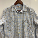 【曜日割引対象外】 ヴィンテージ vintage 50's 60's TULANE Sportswear オープンカラー 開襟 長袖シャツ ブルー Mサイズ 201MT-4366 VB