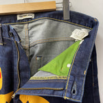 ア ベイシング エイプ A BATHING APE Crystal Stone Shark High Waist Denim PANTS WCM デニム ブルー Lサイズ 201MB-883