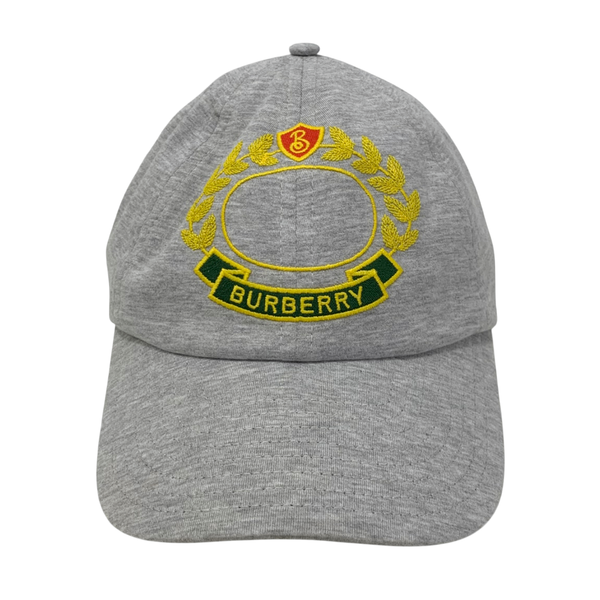 【中古】バーバリー Burberry 刺繍ベースボールキャップ 8060979 帽子 メンズ帽子 キャップ グレー Lサイズ 201goods-758