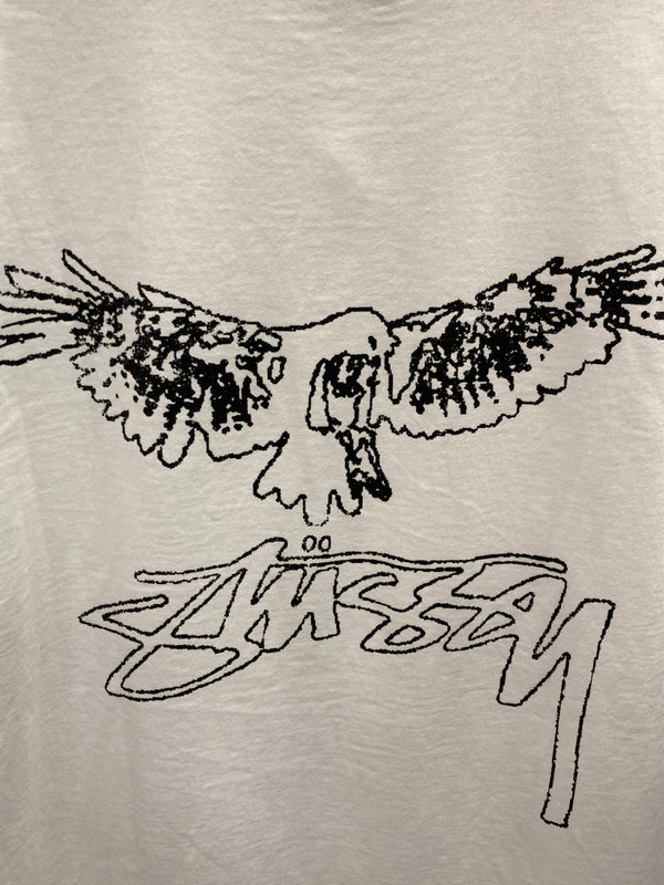 ステューシー STUSSY 24ss wingspan tee ウィングスパン プリント Tシャツ ホワイト Lサイズ 101MT-2772