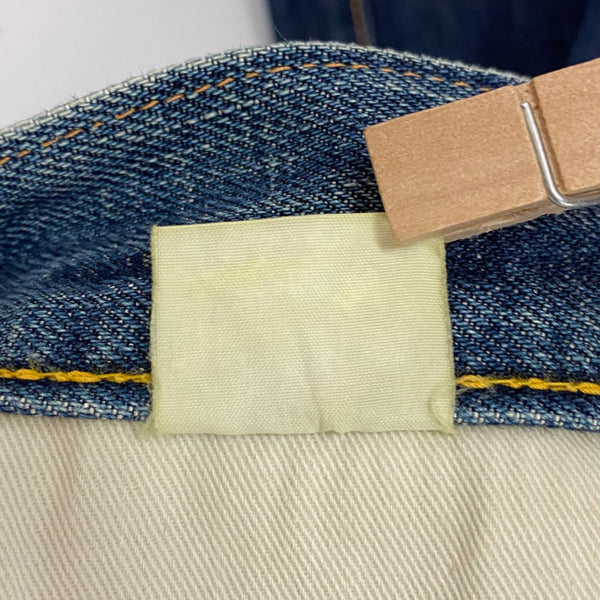 エヴィス EVISU ナンバーツー No2 イエローカモメ デニム ネイビー 33ⅹ35サイズ 201MB-1128