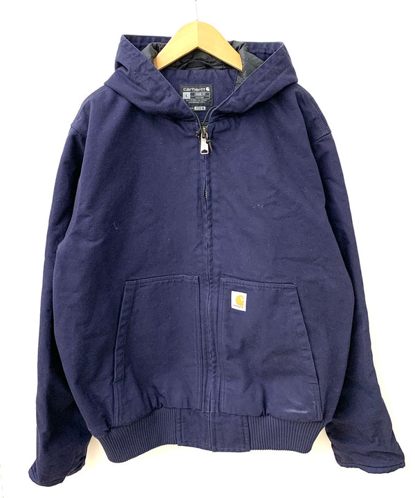 【曜日割引対象外】 カーハート Carhartt アクティブパーカー ジャケット ロゴ ネイビー Lサイズ 201MT-1601