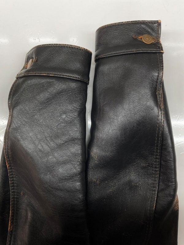 ハイラージレザーズ HIGH LARGE LEATHERS 3rd Type Broken Arrow ブロークン アロー 革ジャン Gジャン ホースハイド バイカー ライダース ジャケット 黒 サイズ36 ジャケット 無地 ブラック 104MT-2224