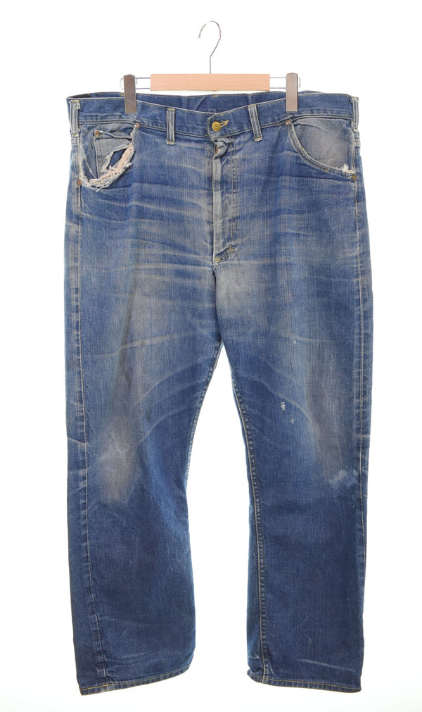リー Lee 60s Vintage 101Z サイド黒タグ セミオートタロン ボタン裏7 脇割 60's ヴィンテージ デニム ブルー 40 103MB-465