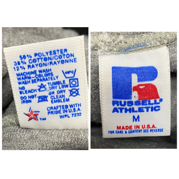 【曜日割引対象外】 ラッセルアスレチック RUSSELL ATHLETIC 80's 90's ダブルフェイス USA製 プリントタグ パーカ グレー Mサイズ 201MT-4858 VB