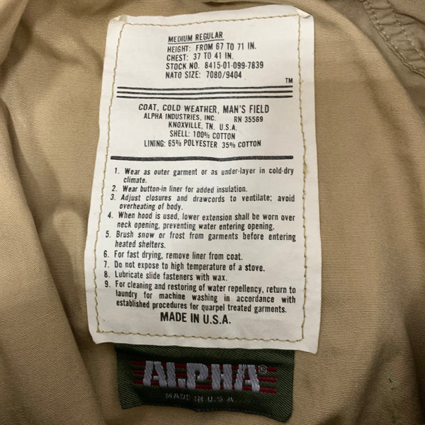 アルファ インダストリーズ ALPHA INDUSTRIES M-65 cold weater field coat 8415-01-099-7839 ジャケット ベージュ 201MT-4723