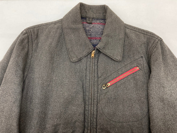 ヴィンテージ vintage 50's 50年代 Black Chambray Work Jacket 黒シャン ブラック シャンブレー ごま塩 ワーク ブランケット 黒 灰色 サイズ表記なし ジャケット 無地 ブラック 104MT-917