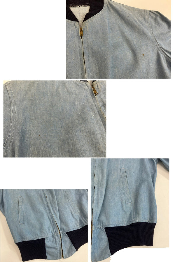 リーバイス Levi's 50’s～60's 50年代 60年代 LIGHTER BLUES TALON ZIP コットンジャケット ブルゾン タンカー ボンバージャケット シャンブレー vintage ヴィンテージ - ジャケット ブルー 101MT-4121