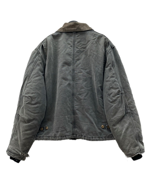 カーハート Carhartt DUCK TRADITIONAL JACKET ダック トラディショナル ジャケット ジップアップ デトロイト ワーク アウター 黒 ジャケット ロゴ ブラック 104MT-1768