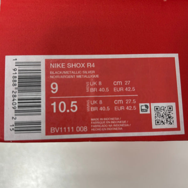 ナイキ NIKE ショックス R4 OG "ブラック アンド メタリックシルバー" (2024)  Shox R4 OG "Black and Metallic Silver" BV1111-008 メンズ靴 スニーカー シルバー 27cmサイズ 201-shoes1153