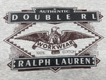 ダブルアールエル RRL 90s 90年代 三ツ星タグ トレーナー EAGLE イーグル SWEAT SHIRT ヴィンテージ VINTAGE ラルフローレン RALPH LAUREN コットン ポリエステル USA製 GRAY 灰色 スウェット プリント グレー Lサイズ 104MT-2042