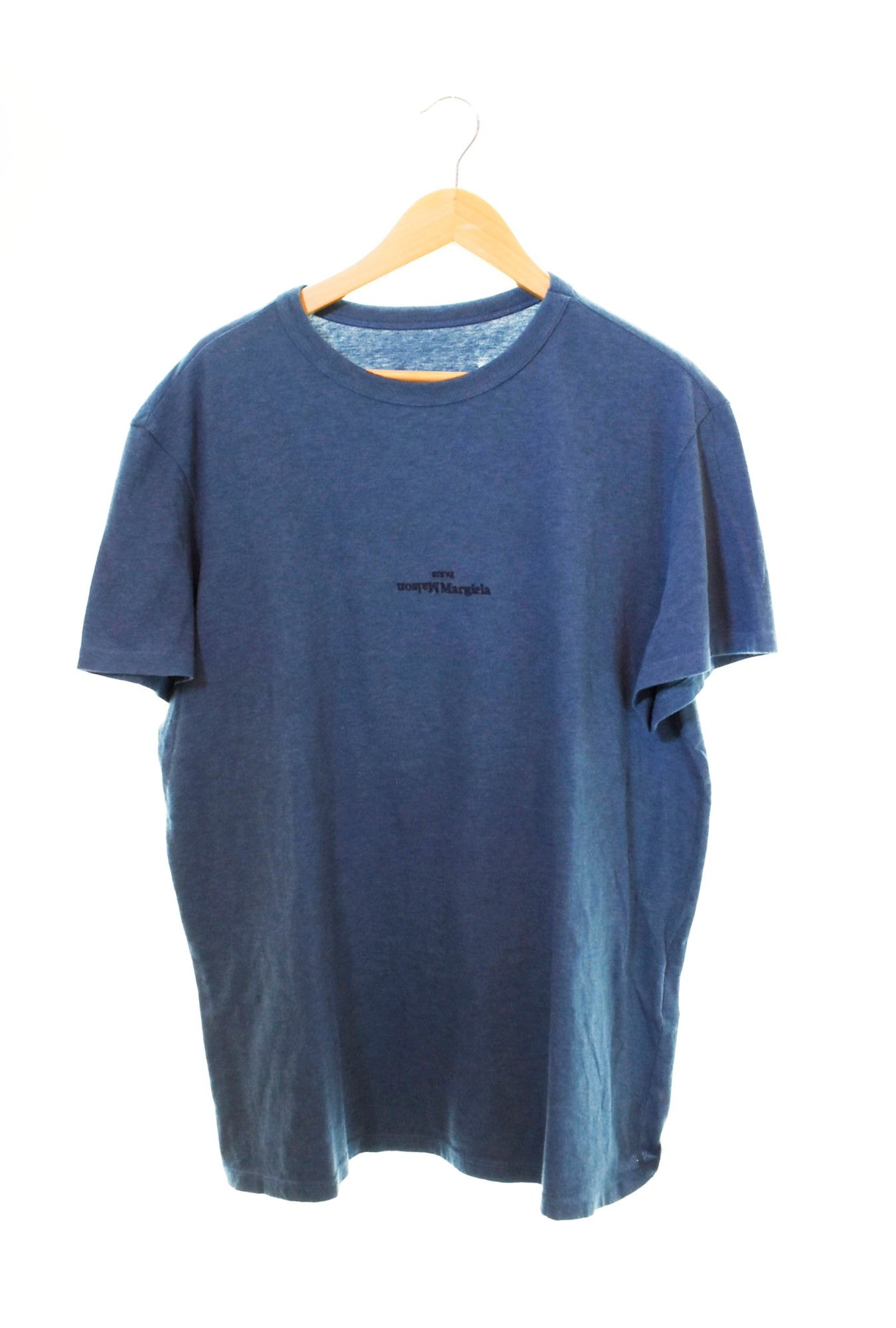 メゾンマルジェラ Maison Margiela ロゴ刺繍 半袖Tシャツ 青 S50GC0659 ...