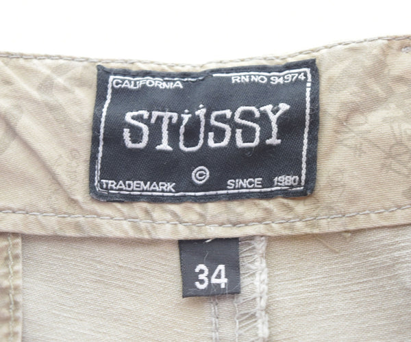 ステューシー Stussy  00s ロゴ刺繍 極太 チノパン ベージュ 34 103MB-555