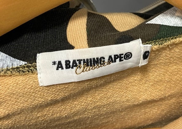 ア ベイシング エイプ A BATHING APE BAPE スター 猿カモ カモフラ 迷彩 フルジップ パーカー パーカ ベージュ Mサイズ 101MT-3048