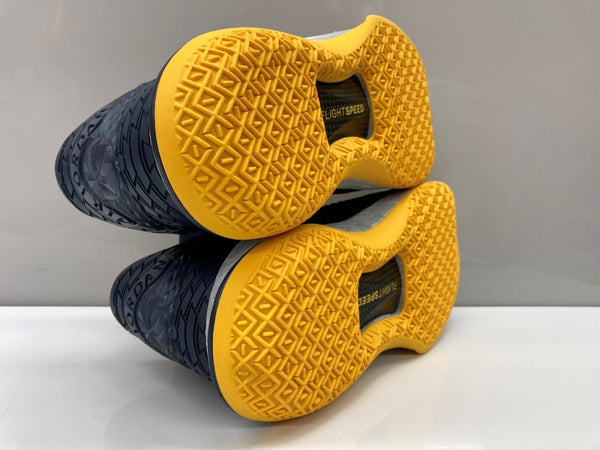 ナイキ NIKE 17年製 AIR JORDAN 32 LOW PF MICHIGAN エア ジョーダン ミシガン AJ32 カレッジ シューズ 黄 紺 AH3347-405 メンズ靴 スニーカー ネイビー 29cm 104S-901