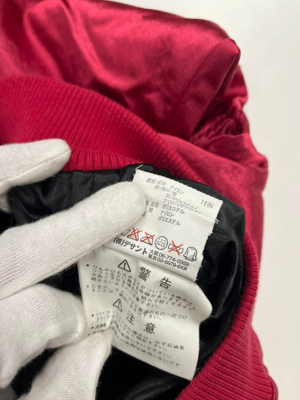 アディダス adidas 90s 00s トレフォイルロゴ 中綿ジャケット ブルゾン ヴィンテージ 赤 AA-8160 L-O ジャケット ワインレッド 101MT-5304