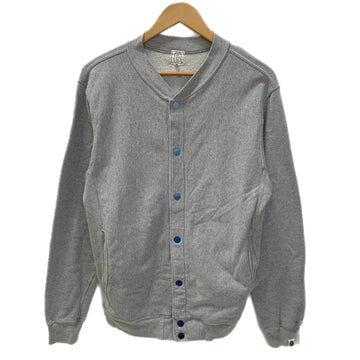 アベイシングエイプ A BATHING APE スウェット カーディガン グレー Mサイズ 201MT-4865