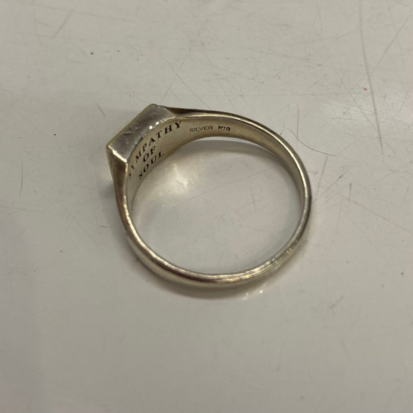 【曜日割引対象外】 【中古】シンパシーオブソウル Sympathy of Soul シグネット スクエアリング 19号 メンズジュエリー・アクセサリー 指輪・リング シルバー 201goods-722 VB