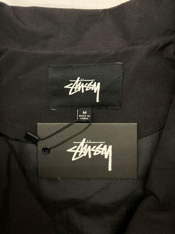 ステューシー STUSSY WOMEN Elsa Long Coat エルサ ロング コート ステンカラー 刺繍 215083 コート ロゴ ブラック Mサイズ 104LT-22