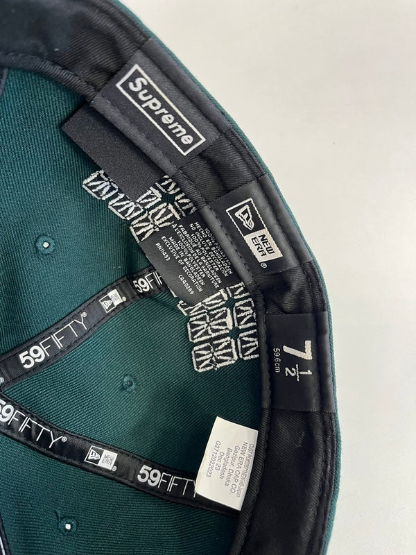 シュプリーム SUPREME Sharpie Box Logo New Era Dark Green  シャーピー ボックスロゴ ニューエラ サイズ 71/2 59.6cm 帽子 メンズ帽子 キャップ グリーン 101hat-162