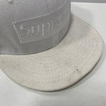 【中古】シュプリーム SUPREME NEW ERA コラボ ボックスロゴ 7 5/8 帽子 メンズ帽子 キャップ ホワイト 201goods-666