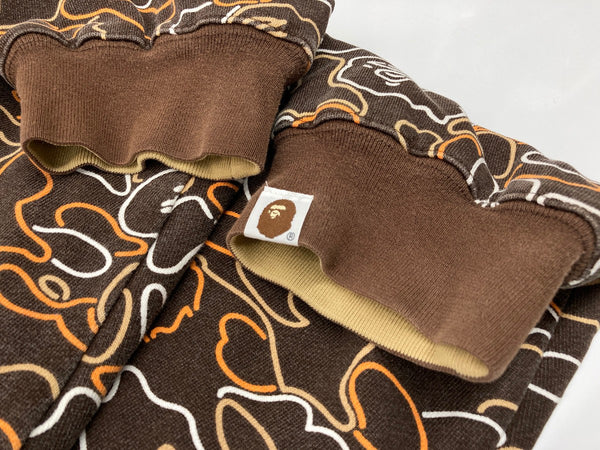 アベイシングエイプ A BATHING APE REVERSIBLE CAMO Hoodie リバーシブル カモ フーディ 緑 茶 -- パーカ カモフラージュ・迷彩 ブラウン 104MT-2098