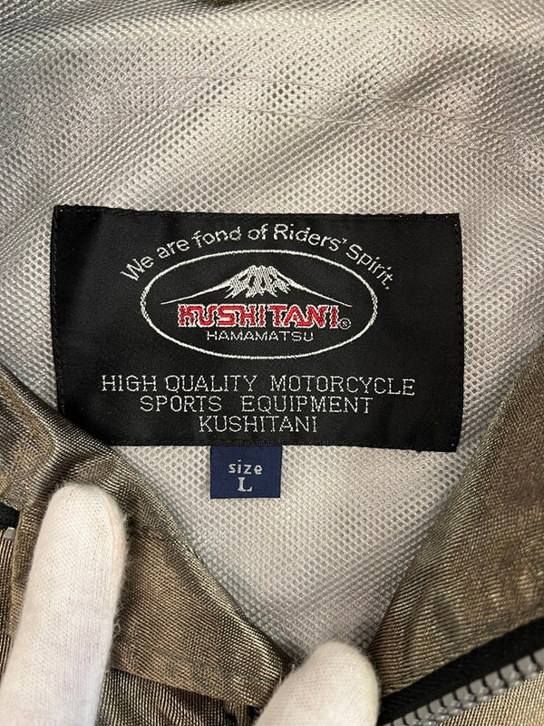 クシタニ KUSHITANI バイカージャケット レージングジャケット 茶 ジャケット ベージュ Lサイズ 101MT-5225