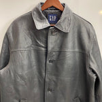 【曜日割引対象外】 ギャップ GAP 90's old gap カーコート レザージャケット コート ブラック Mサイズ 201MT-3807 VB