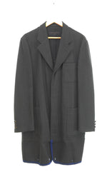 コムデギャルソン COMME des GARCONS HOMME 90s AD1999 田中オム期 ウールコート 比翼仕立て パイピング 90's HJ-04008M コート ブラック Mサイズ 103MT-3355