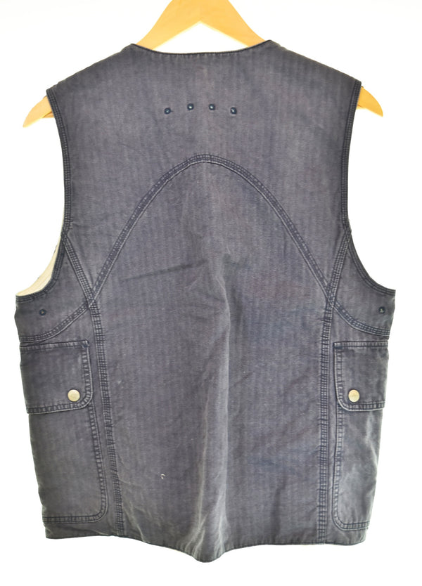 ササフラス SASSAFRAS コットン ベスト ベスト ネイビー Mサイズ 103MT-3314