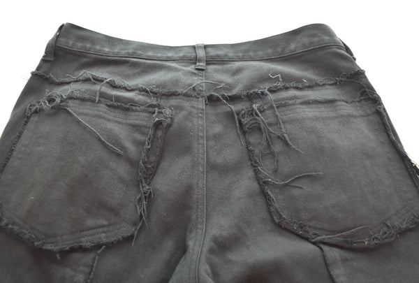 "ジョン アンダーカバー John UNDER COVER 裾ZIP 多切替 タチキリストレッチ デニムパンツ ジーパン JUV4505-2 デニム ブラック 2 103MB-548