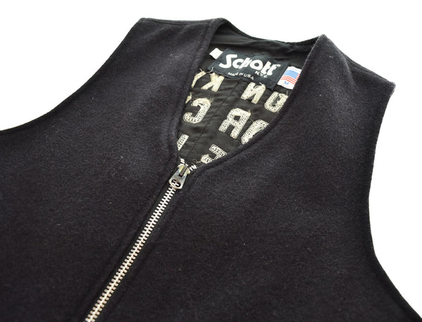 ショット SCHOTT 80'S サイド フリンジ レースアップ ベスト ベスト ブラック Mサイズ 103MT-3369