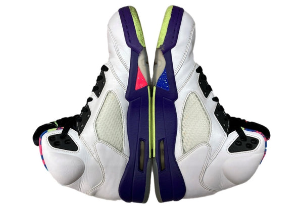 ナイキ NIKE 20年製 AIR JORDAN 5 RETRO BEL-AIR エア ジョーダン レトロ ベルエア AJ5 ジャンプマン シューズ 白 紫 DB3335-100 メンズ靴 スニーカー ホワイト 27.5cm 104S-853