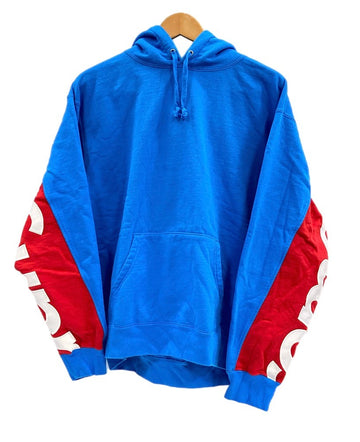 シュプリーム SUPREME Cropped Panels Hooded Sweatshirt クロップド パネル フーデッド スウェットシャツ フーディー パーカー パーカ ブルー Mサイズ 101MT-3407