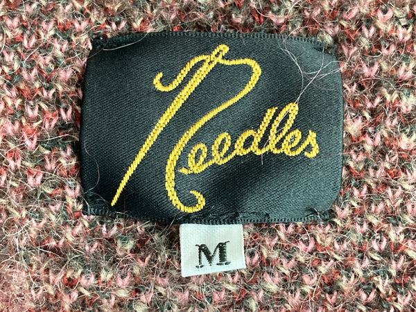 ニードルス Needles 22AW Mohair Cardigan Rose  モヘヤ ナイロン ニット セーター フロントボタン ローズ バラ LQ270 カーディガン 総柄 マルチカラー Mサイズ 104MT-308