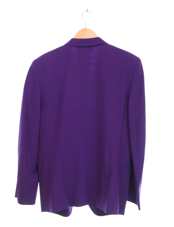 コムデギャルソン COMME des GARCONS 90s 91AW 1B Tailored Jacket 90's テーラードジャケット ボタンレス GJ-05007M ジャケット パープル Mサイズ 103MT-3254