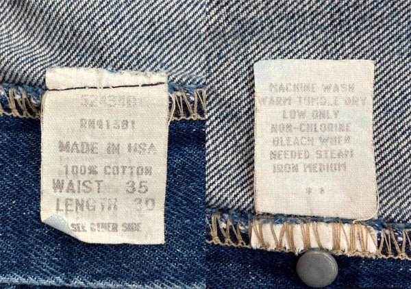 ダブルアールエル RRL DENIM PANTS デニム パンツ ボタンフライ ジーパン ジーンズ USA製 Ralph Lauren インディゴ 青 ロゴ デニム ブルー サイズ 35 104MB-215