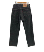リーバイス Levi's 80's 80年代 赤文字501 先染めブラック ナイロンフットボタン サークルR ボタン裏653刻印 MADE IN USA アメリカ製 VINTAGE ヴィンテージ デニム ブラック W32L34 101MB-754