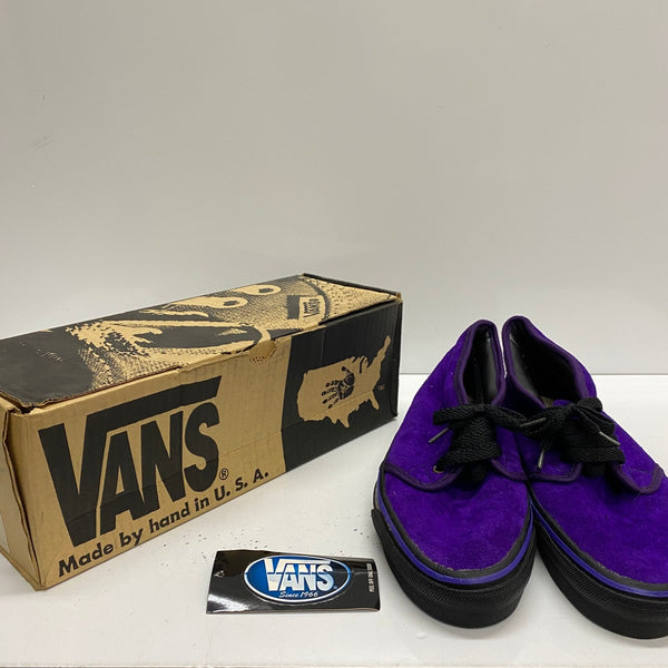 【曜日割引対象外】 ヴァンズ VANS 90's チャッカブーツ パープルスエード USA製 メンズ靴 スニーカー パープル 26.5cmサイズ 201-shoes1438 VB